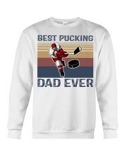 Hokey best pucking dad ever vintage shirt Crewneck Sweatshirt thumbnail