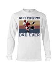 Hokey best pucking dad ever vintage shirt Long Sleeve Tee thumbnail
