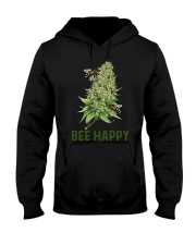 Bee Happy cannabis shirt Hooded Sweatshirt thumbnail