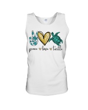 Peace Love Turtle shirt Unisex Tank thumbnail