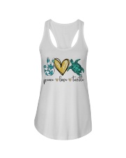 Peace Love Turtle shirt Ladies Flowy Tank thumbnail
