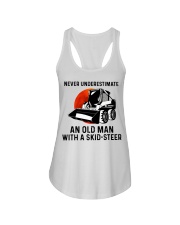 Never underestimate an old man with a skid Ladies Flowy Tank thumbnail