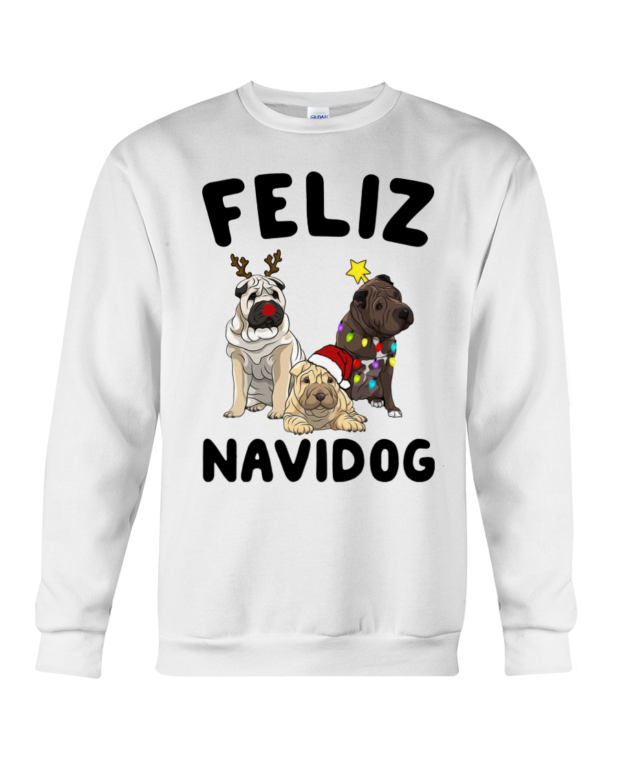 Feliz Navidog Shar Pei Christmas shirt Crewneck Sweatshirt