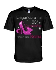 Llegando a mi 60 Cumpleanos como una reina V-Neck T-Shirt thumbnail