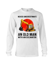 Never Underestimate an old man with an Excavator Long Sleeve Tee thumbnail