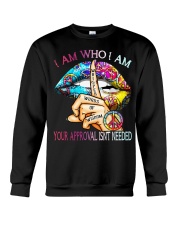 Lips Peace Whisper words of wisdom I am who I am Crewneck Sweatshirt thumbnail