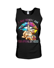 Lips Peace Whisper words of wisdom I am who I am Unisex Tank thumbnail