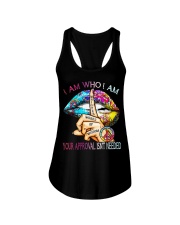 Lips Peace Whisper words of wisdom I am who I am Ladies Flowy Tank thumbnail
