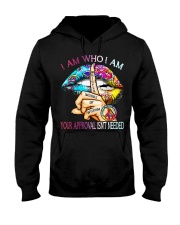 Lips Peace Whisper words of wisdom I am who I am Hooded Sweatshirt thumbnail