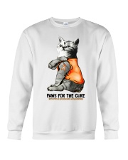 Cat tattoo Paws for the cure Multiple sclerosis Crewneck Sweatshirt thumbnail