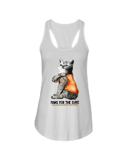 Cat tattoo Paws for the cure Multiple sclerosis Ladies Flowy Tank thumbnail