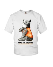 Cat tattoo Paws for the cure Multiple sclerosis Youth T-Shirt thumbnail