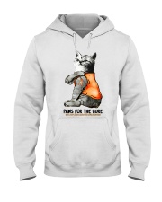 Cat tattoo Paws for the cure Multiple sclerosis Hooded Sweatshirt thumbnail