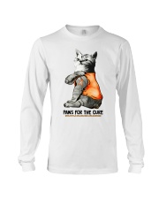 Cat tattoo Paws for the cure Multiple sclerosis Long Sleeve Tee thumbnail