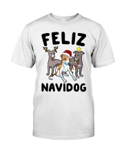 Feliz Navidog Greyhound Christmas shirt Classic T-Shirt thumbnail