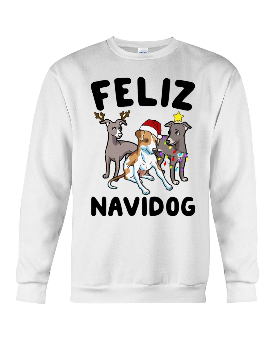 Feliz Navidog Greyhound Christmas shirt Crewneck Sweatshirt