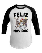 Feliz Navidog Greyhound Christmas shirt Baseball Tee thumbnail