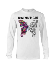 November girl Butterfly the whispered to her you Long Sleeve Tee thumbnail