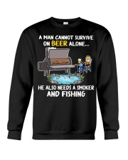 Man Beer Fishing Smoker shirt Crewneck Sweatshirt thumbnail