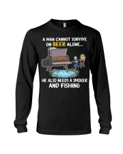 Man Beer Fishing Smoker shirt Long Sleeve Tee thumbnail