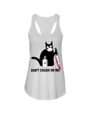 Black cat knife don't cough on me shirt Ladies Flowy Tank thumbnail
