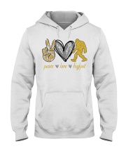 Peace love bigfoot shirt Hooded Sweatshirt thumbnail