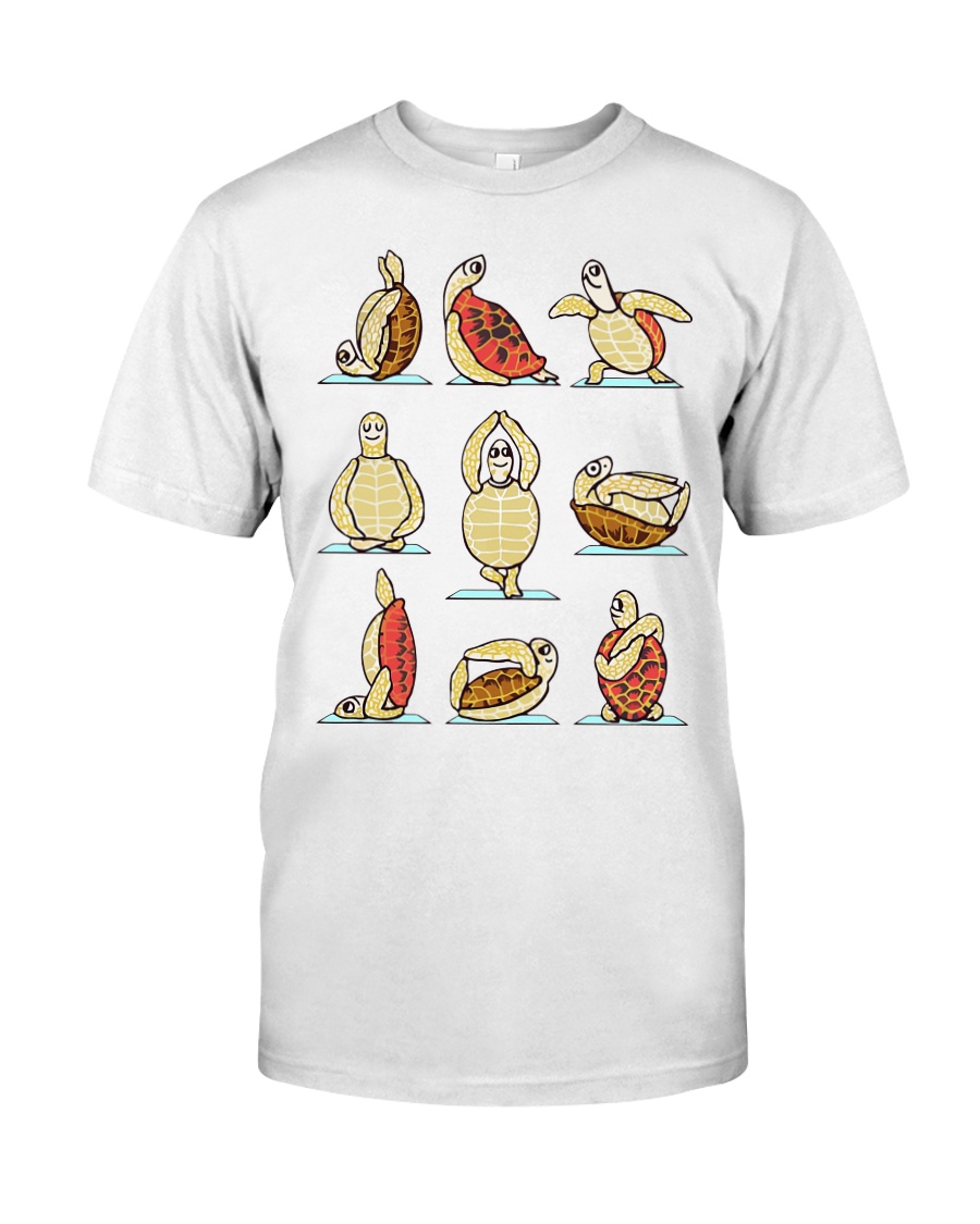 Turtle doing Yoga Funny shirt Classic T-Shirt