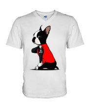 Boston Terrier I love Mom shirt V-Neck T-Shirt thumbnail