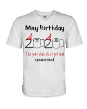 May Birthday 2020 the year when shit got real V-Neck T-Shirt thumbnail