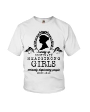 Society of obstinate headstrong girls seriously Youth T-Shirt thumbnail
