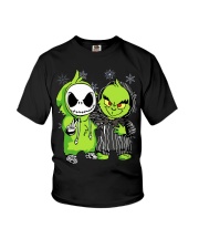 Jack Skellington and Grinch Christmas Youth T-Shirt thumbnail