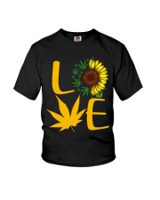 Love Sunflower Weed Cannabis shirt Youth T-Shirt thumbnail