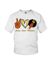 Peace love melanin shirt Youth T-Shirt thumbnail