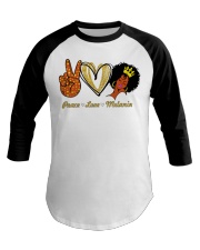 Peace love melanin shirt Baseball Tee thumbnail