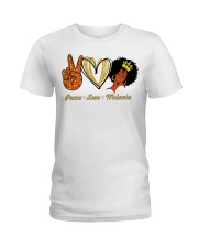 Peace love melanin shirt Ladies T-Shirt thumbnail
