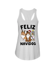Feliz Navidog Shetland Sheepdogs Christmas Ladies Flowy Tank thumbnail