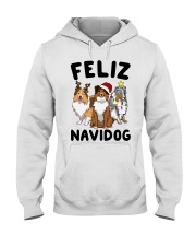 Feliz Navidog Shetland Sheepdogs Christmas Hooded Sweatshirt thumbnail