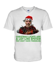 Christmas lights are a lot like Epstein shirt V-Neck T-Shirt thumbnail