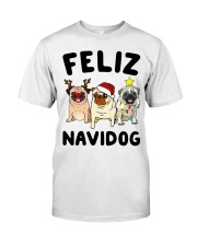 Feliz Navidad Pug Christmas Classic T-Shirt thumbnail