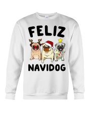 Feliz Navidad Pug Christmas Crewneck Sweatshirt front