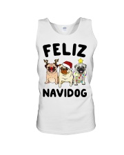 Feliz Navidad Pug Christmas Unisex Tank thumbnail
