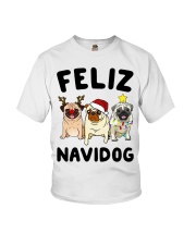 Feliz Navidad Pug Christmas Youth T-Shirt thumbnail