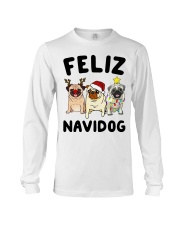 Feliz Navidad Pug Christmas Long Sleeve Tee thumbnail