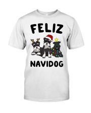 Feliz Navidog Miniature Schnauzer Christmas Classic T-Shirt thumbnail