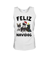 Feliz Navidog Miniature Schnauzer Christmas Unisex Tank thumbnail