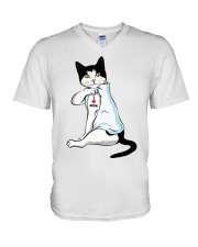 Cat Tattoo I love mom shirt V-Neck T-Shirt thumbnail