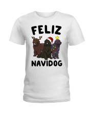 Feliz Navidog Newfoundland Christmas shirt Ladies T-Shirt thumbnail