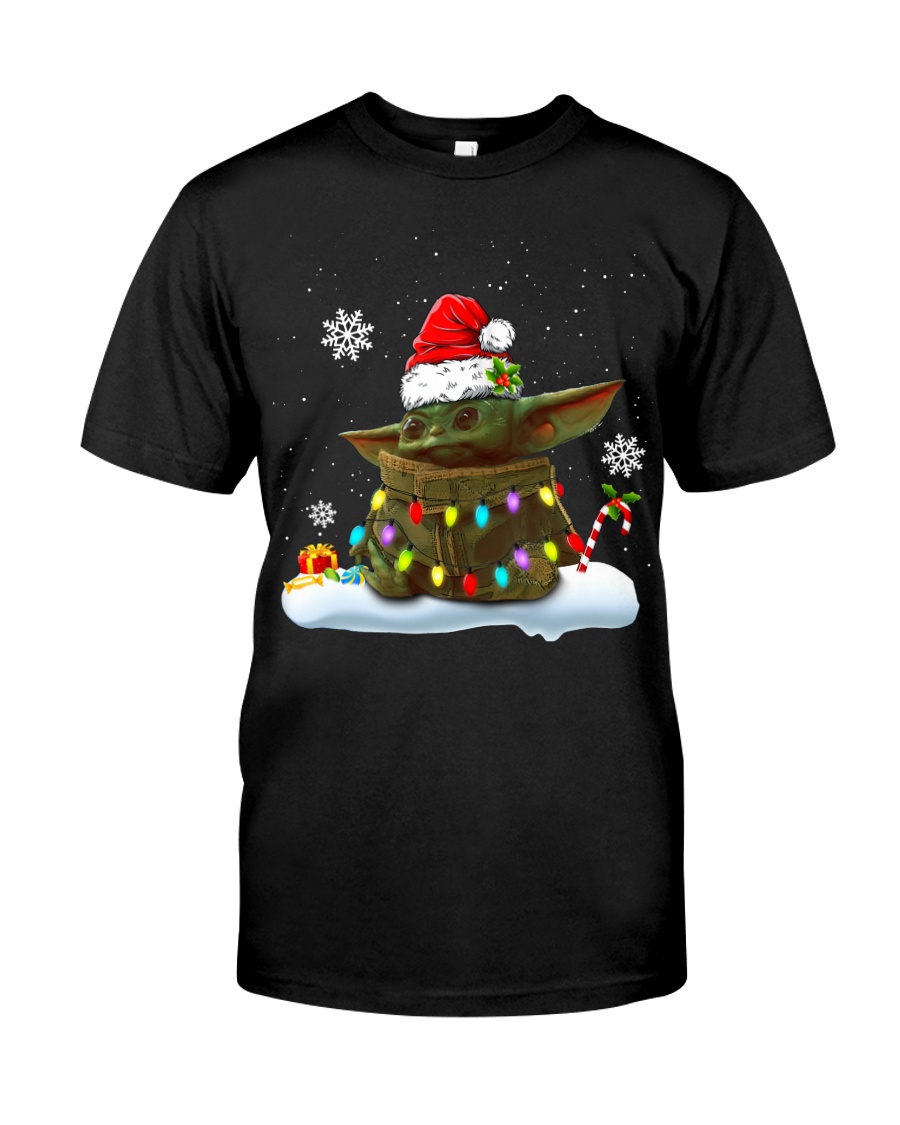 Baby Yoda Merry Christmas shirt Classic T-Shirt