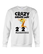 Crazy Giraffe lady 2020 quarantined shirt Crewneck Sweatshirt thumbnail