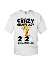 Crazy Giraffe lady 2020 quarantined shirt Youth T-Shirt thumbnail